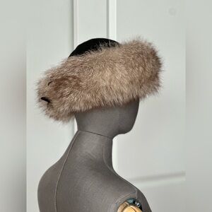 Vintage Fur Trim Winter Hat